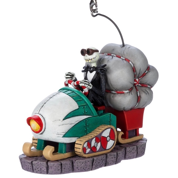 Disney Nightmare Before Christmas Jack Skellington Snowmobile SketchbookOrnament - Picture 4 of 4
